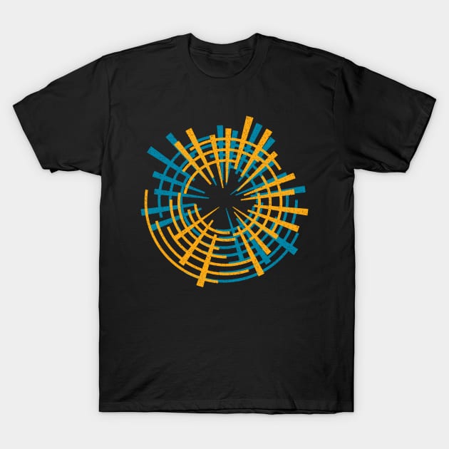 Mech Eye Yellow Blue T-Shirt by AKdesign